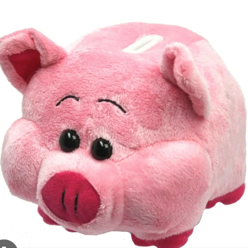 Plush‎ Pink Piggy Bank